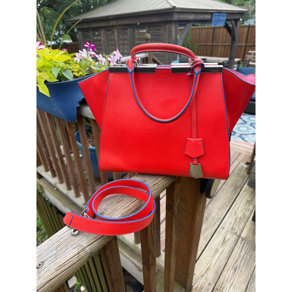 Fendi 3 Jours Rare Colorblock Orange/Pink/Blue EUC - Picture 2 of 15